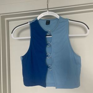 Color block crop top